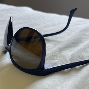 Navy Vuarnet Mirrored Sunglasses